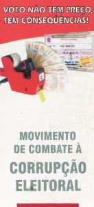 Voto não tem preço - Capa Folder