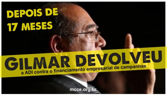 Gilmar Mendes devolve pedido de vista de “doação” empresarial a campanhas eleitorais