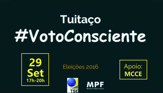 TSE convida o MCCE para “Tuitaço” sobre Voto Consciente nesta quinta-feira (29/9)