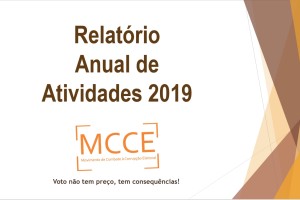 MCCE lança o Relatório Anual 2019