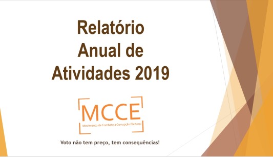 MCCE lança o Relatório Anual 2019
