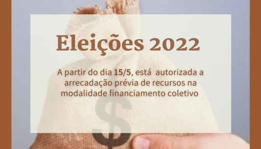 Dia 15 de maio começa o financiamento coletivo de campanha