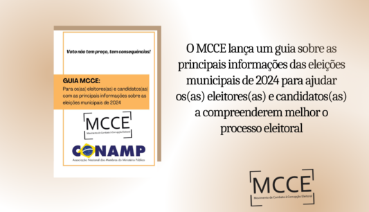 MCCE lança um guia com as principais informações das eleições municipais de 2024