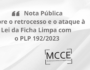 Nota Pública sobre o Retrocesso e o Ataque à Lei da Ficha Limpa com o PLP 192/2023