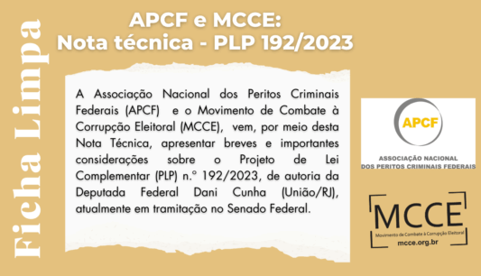 NOTA TÉCNICA – Projeto de Lei Complementar (PLP) n.º 192/2023 Alteração da Lei de Inelegibilidades e da Lei das Eleições