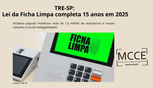 Lei da Ficha Limpa completa 15 anos em 2025