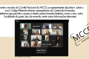 Entidades da Rede MCCE  tiveram uma apresentação da Central das Emendas,  plataforma que permite o acesso a dados sobre emendas federais