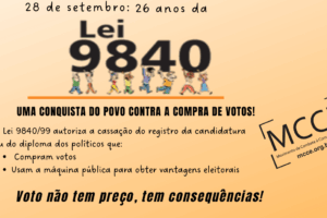 26 anos da Lei 9.840/99: Um marco na luta contra a corrupção eleitoral!