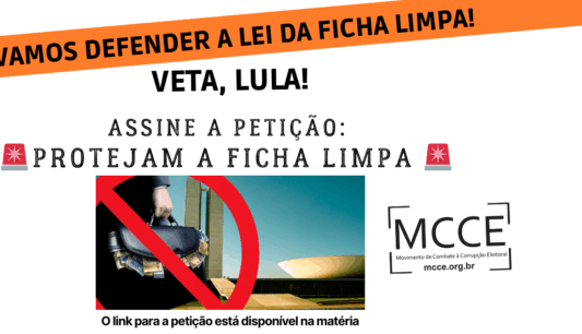 Assine a Petição Eletrônica – PROTEJAM A FICHA LIMPA